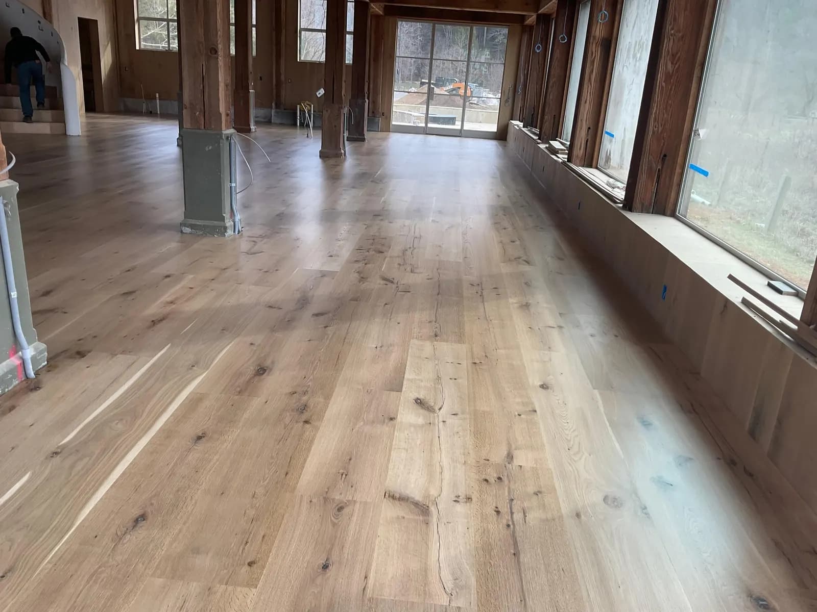 Hardwood floor installation in a Knoxville home by Denton's Hardwood Flooring