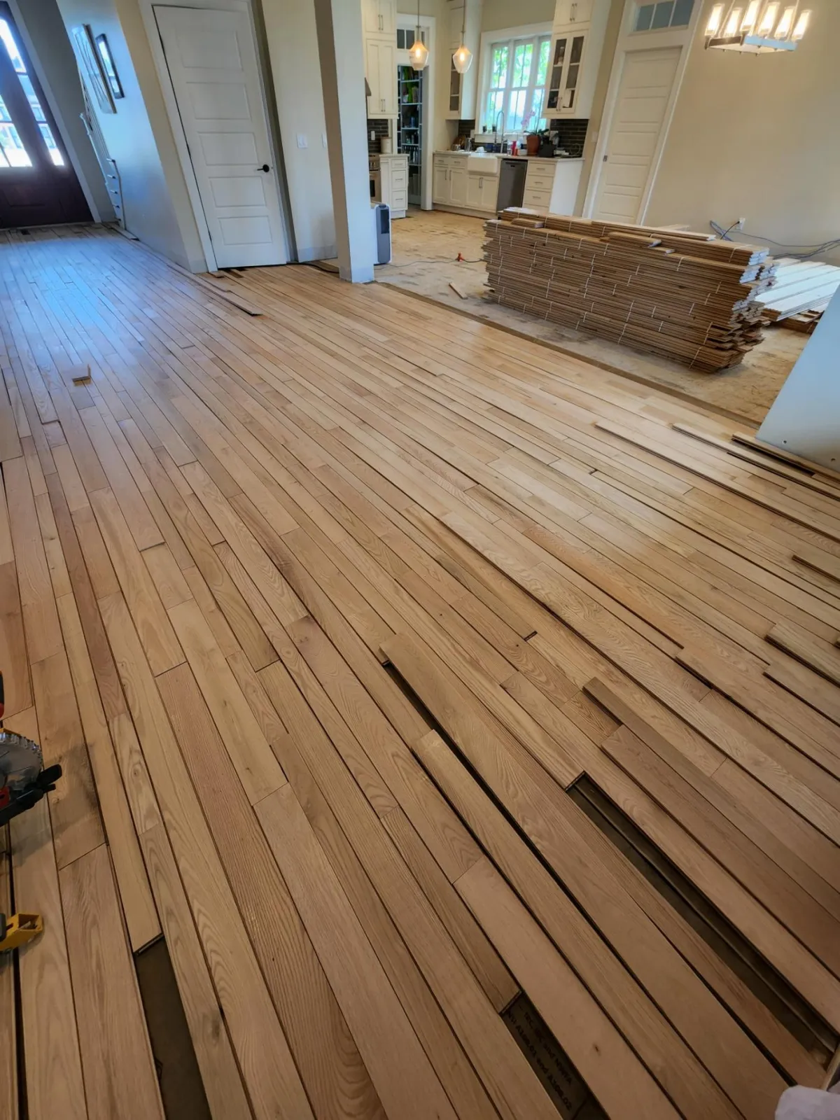 Floor Installation in Progress