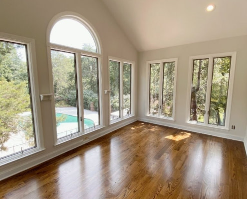Elegant living room with hardwood